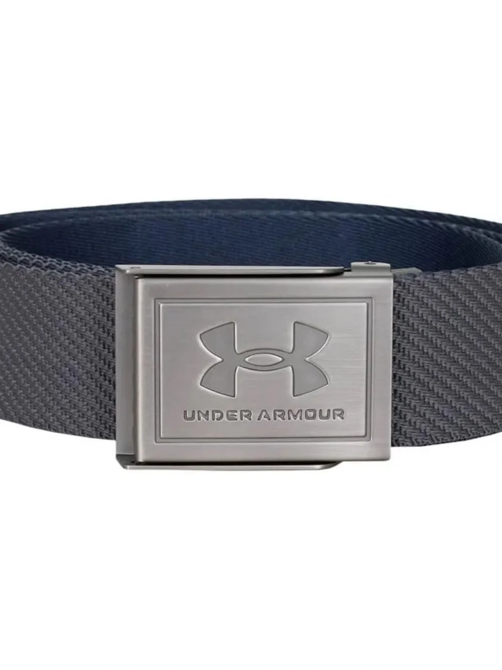 Under Armour Black Webbed Belt with Brushed Metal Buckle